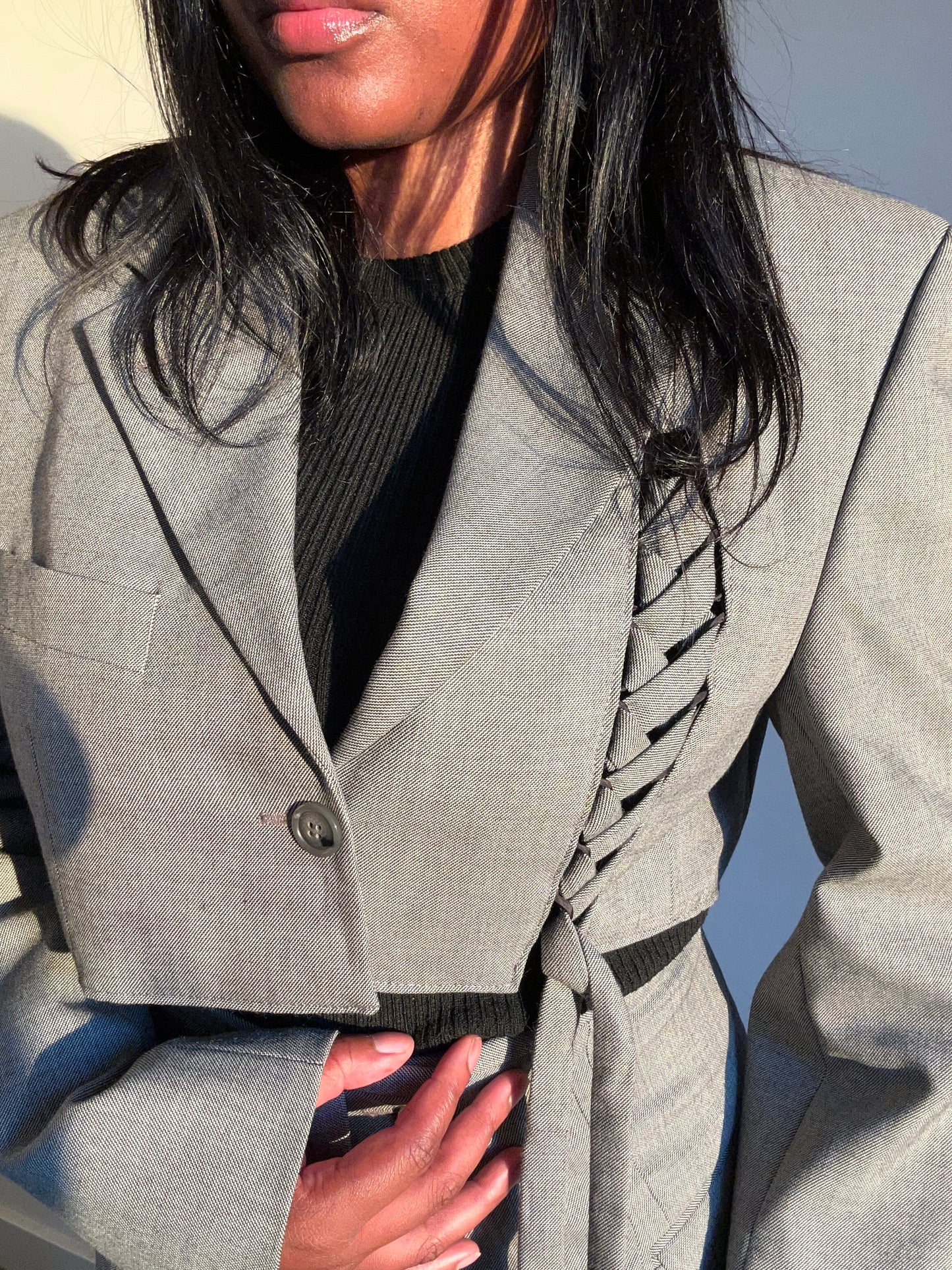 The Signature Upcycled Cropped Blazer Set