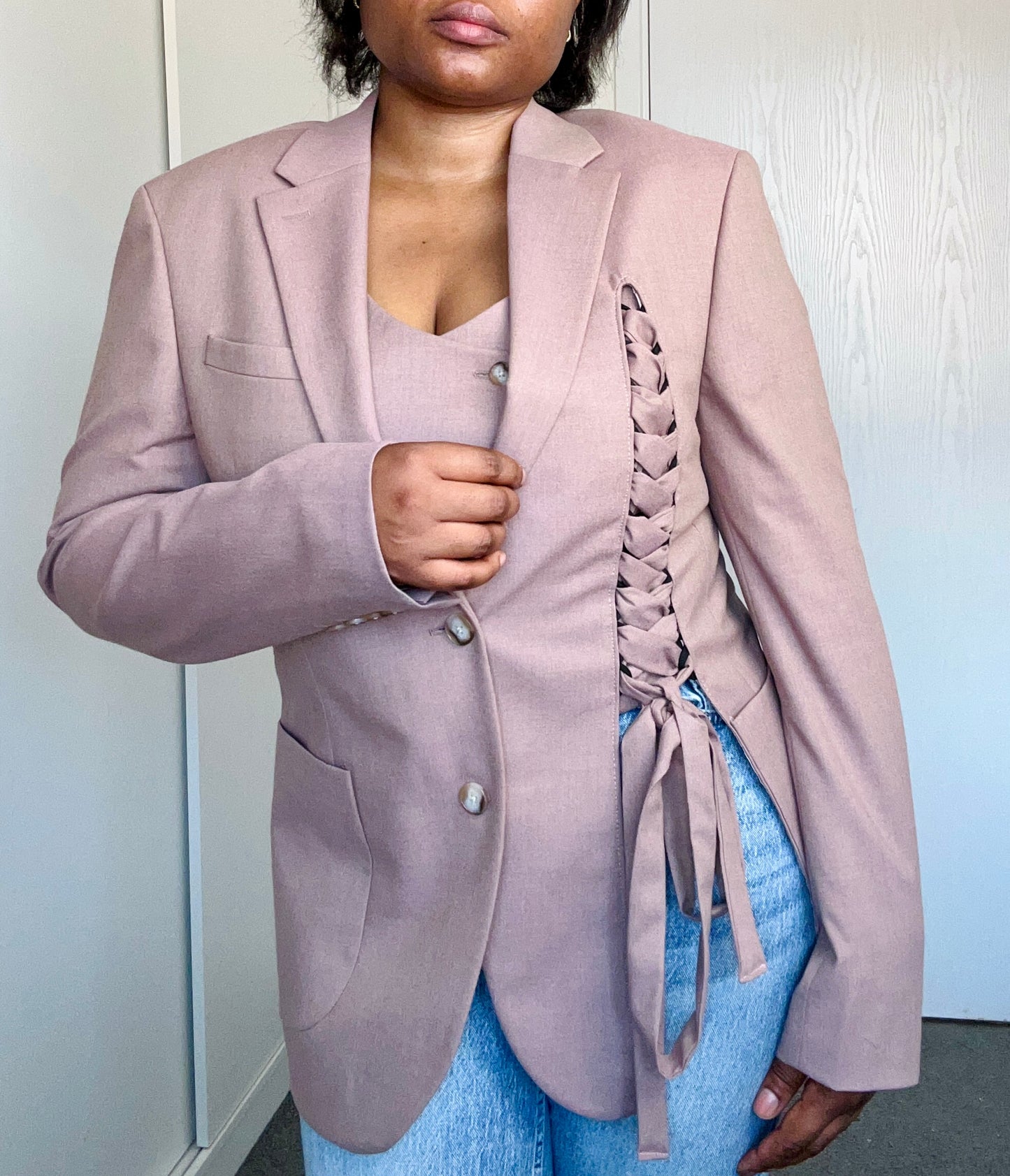 The Single-Strap Signature Upcycled Blazer