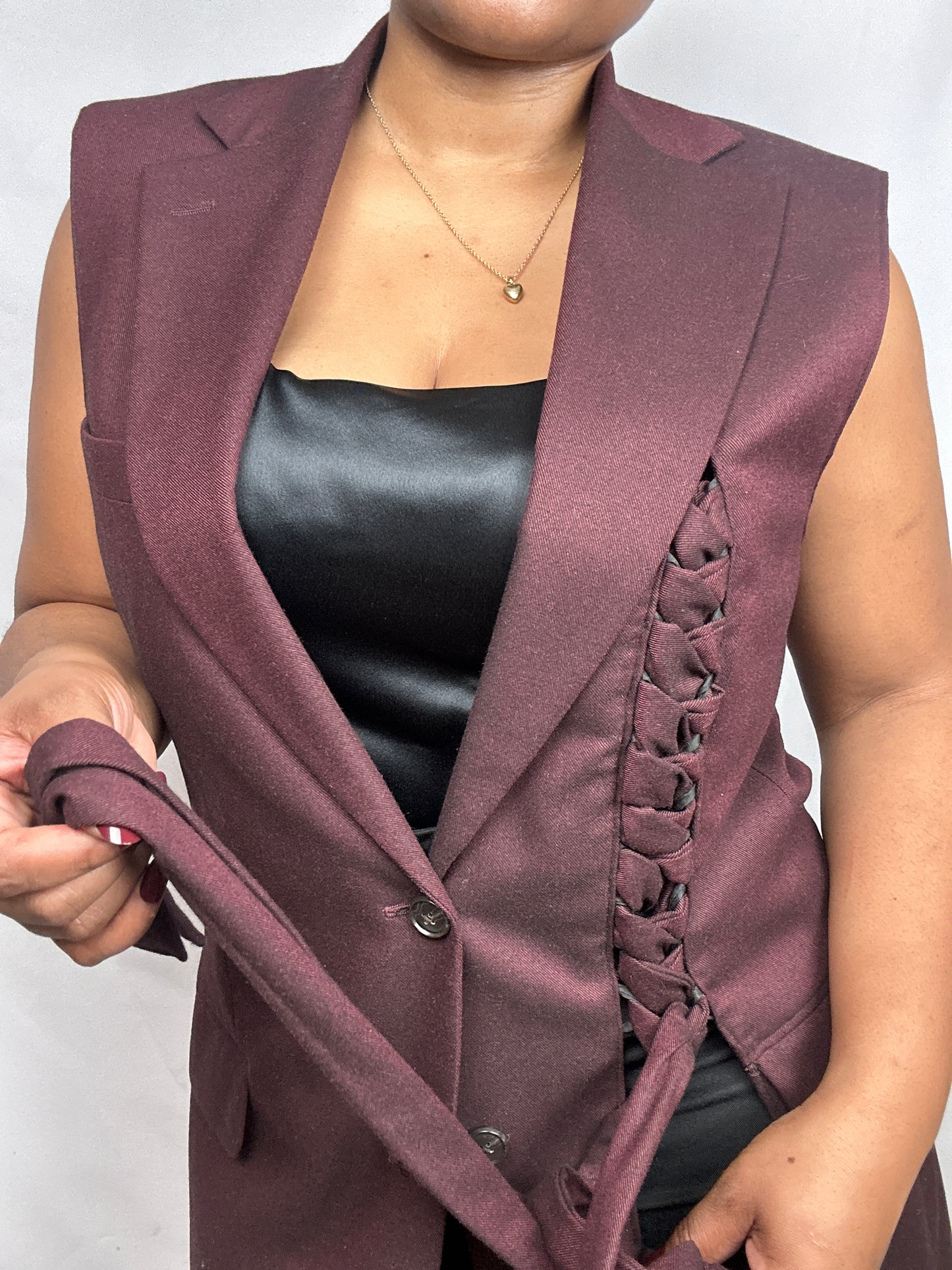 The signature upcycled waistcoat