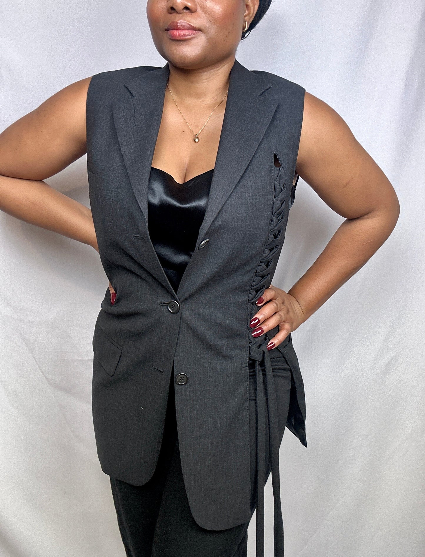 The signature upcycled waistcoat