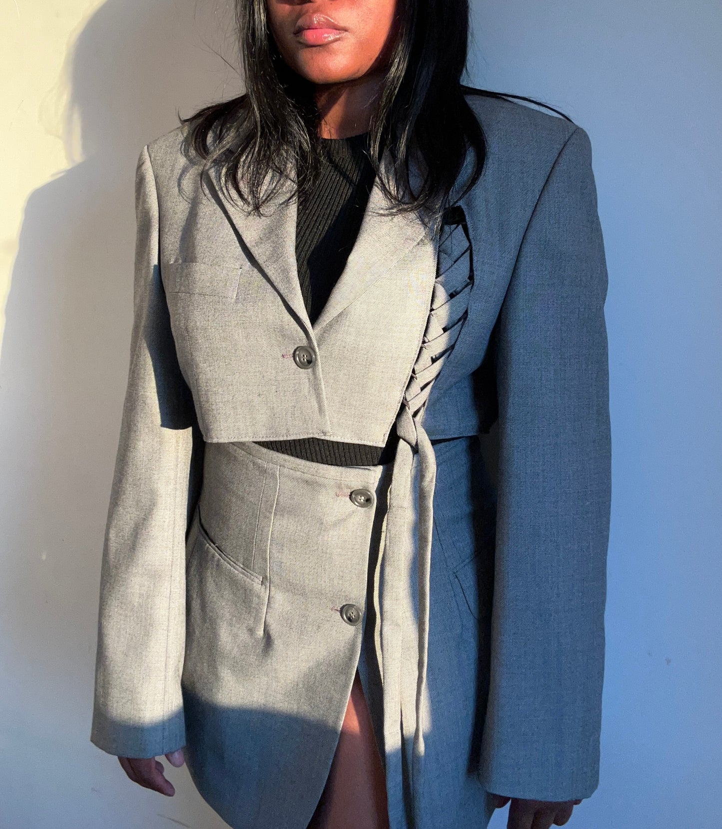 The Signature Upcycled Cropped Blazer Set