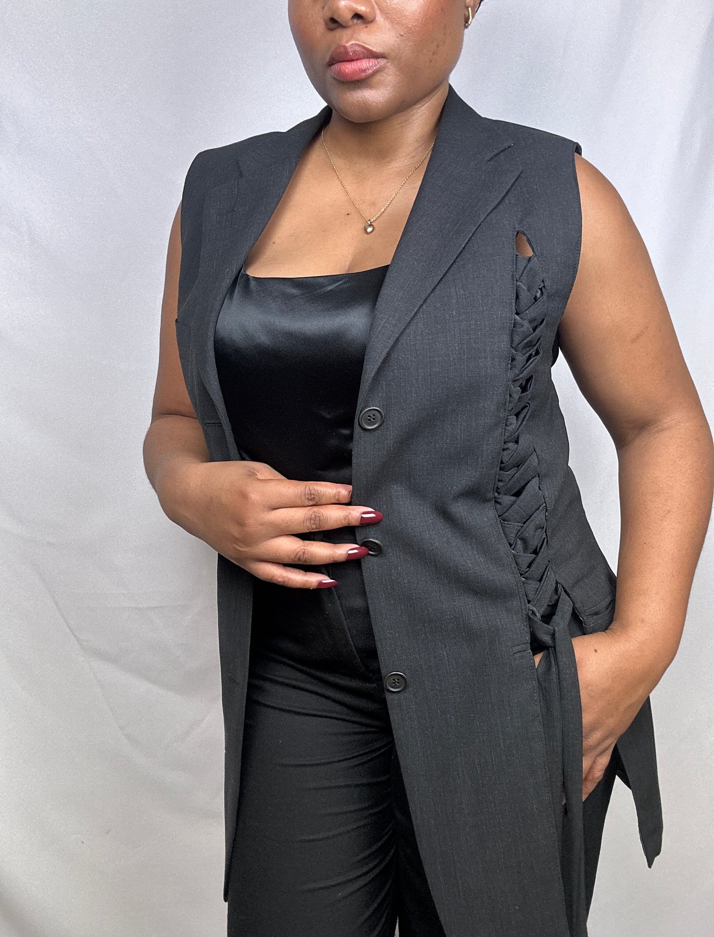 The signature upcycled waistcoat