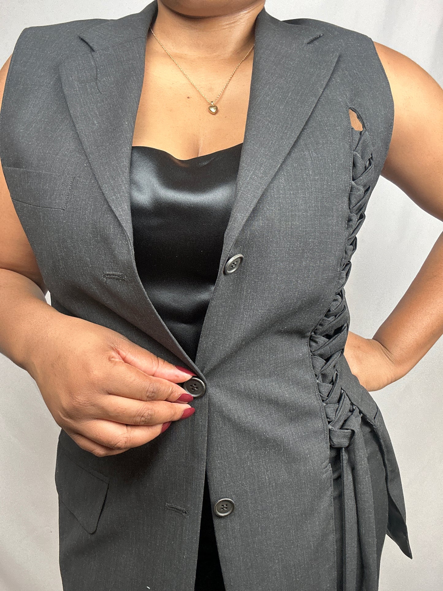 The signature upcycled waistcoat
