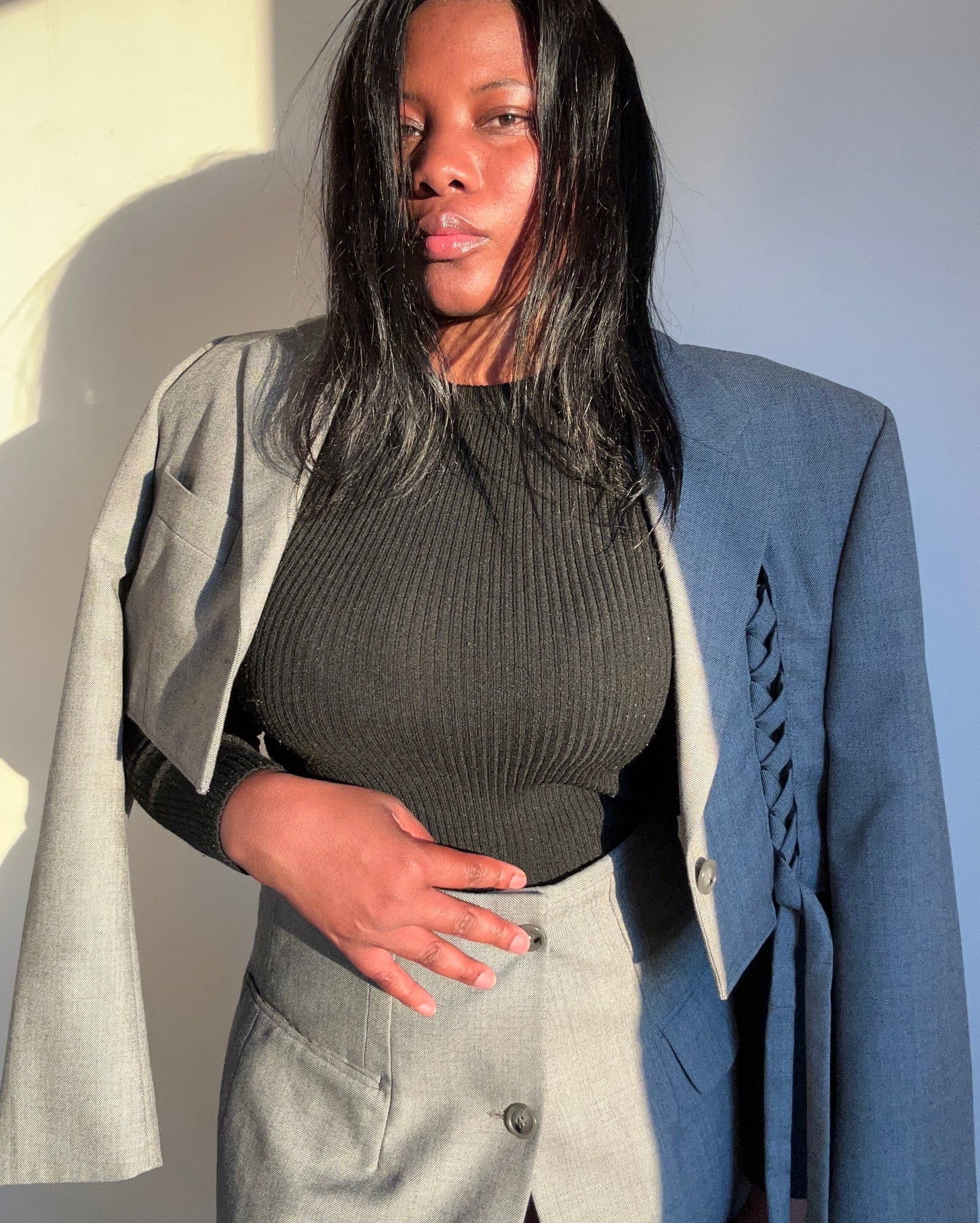 The Signature Upcycled Cropped Blazer Set